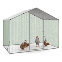 IDMarket - Recinzione per pollaio 3 m² rete metallica 2,20x1,4 M acciaio zincato