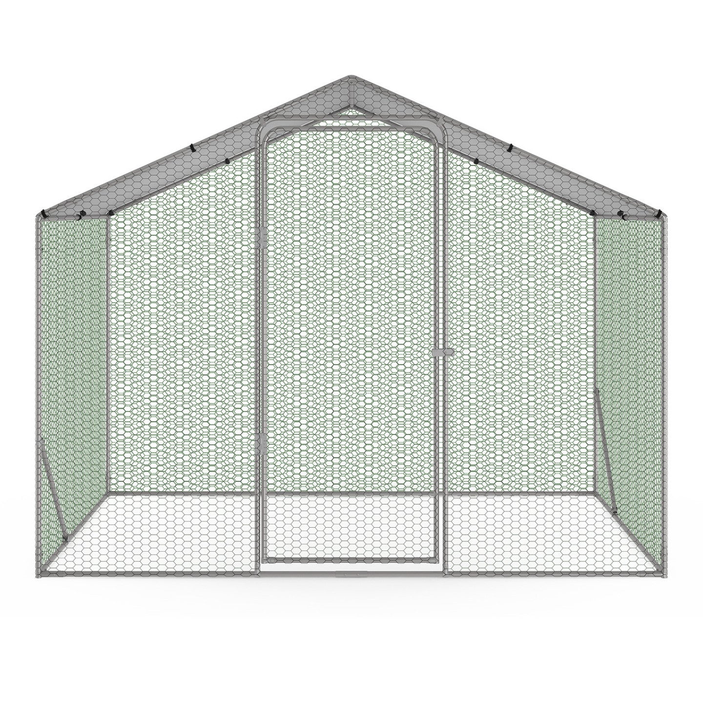 IDMarket - Recinzione per pollaio 3 m² rete metallica 2,20x1,4 M acciaio zincato