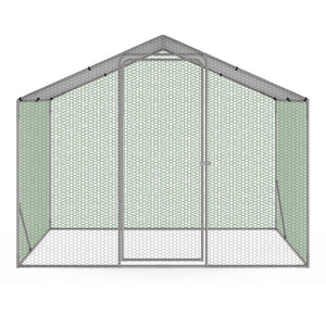 IDMarket - Recinzione per pollaio 3 m² rete metallica 2,20x1,4 M acciaio zincato