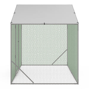 IDMarket - Recinzione per pollaio 3 m² rete metallica 2,20x1,4 M acciaio zincato
