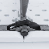 Tavolo da ricevimento pieghevole in plastica + 2 panche, bianco