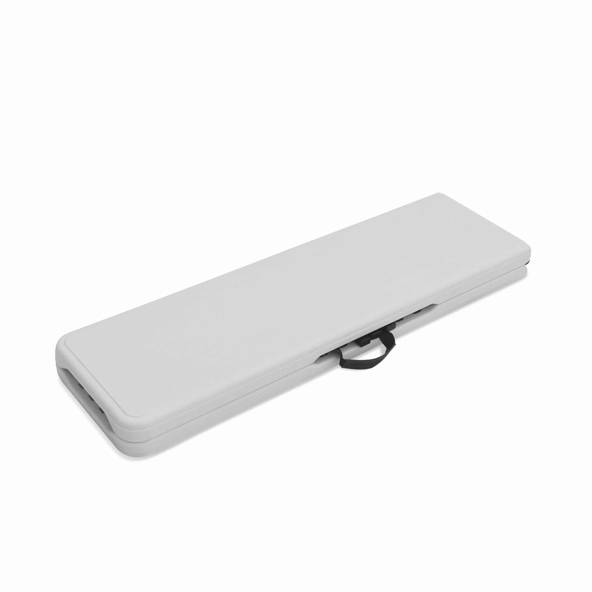 Tavolo da ricevimento pieghevole in plastica + 2 panche, bianco