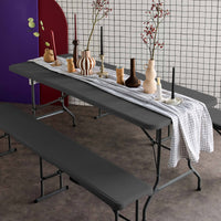 Tovaglietta e panche per ricevimenti, grigio scuro | sweeek