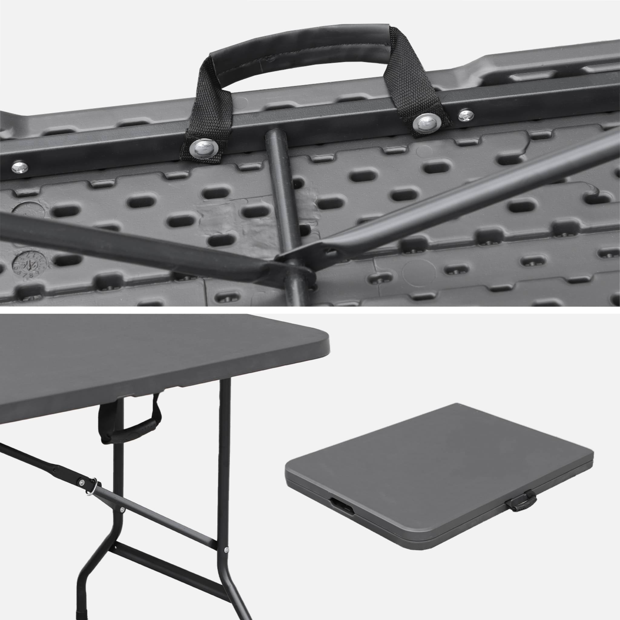 Tovaglietta e panche per ricevimenti, grigio scuro | sweeek