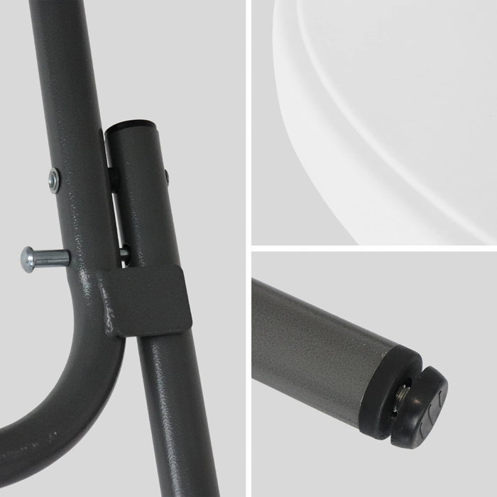 Set di 2 tavoli pieghevole in piedi, bianco