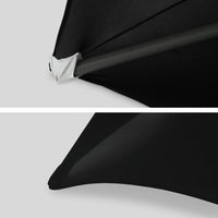 Set di 2 tavoli pieghevole con copertura protettiva, nero