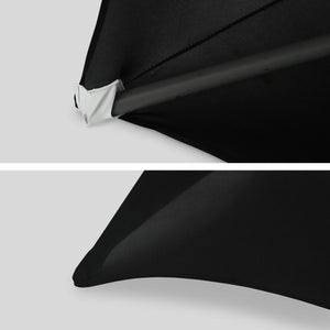 Set di 2 tavoli pieghevole con copertura protettiva, nero