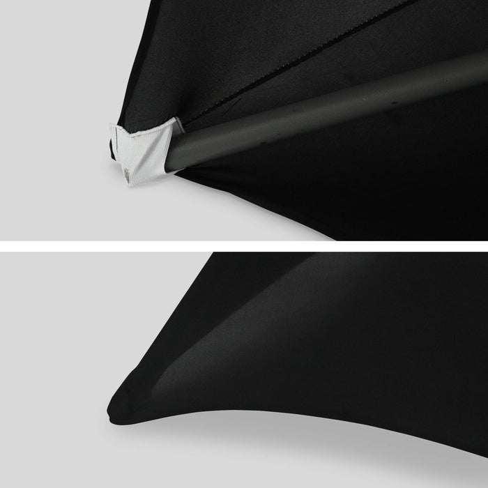 Set di 2 tavoli pieghevole con copertura protettiva, nero