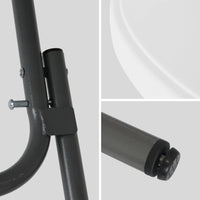 Set di 2 tavoli pieghevole con copertura protettiva, nero