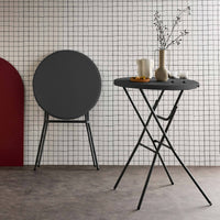 Set di 2 tavoli pieghevoli alti, grigio scuro