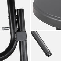 Set di 2 tavoli pieghevoli alti, grigio scuro