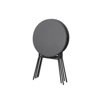 Tavolo alto pieghevole in acciaio per eventi, set di 4, grigio scuro