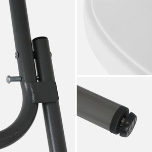 Set di 4 tavoli pieghevoli in acciaio per eventi con copertura