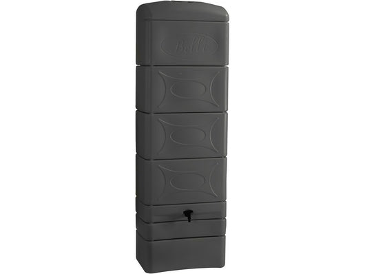 Serbatoio per il recupero dell'acqua a parete da 300 L con kit di attacco per la grondaia "Malang"  - Grigio