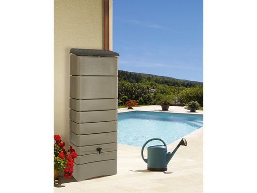 Serbatoio per il recupero dell'acqua a parete "Bekasi" - 300 L - Grigio talpa