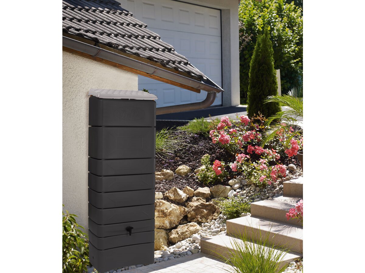 Serbatoio per il recupero dell'acqua a parete "Bekasi" - 300 L - Antracite