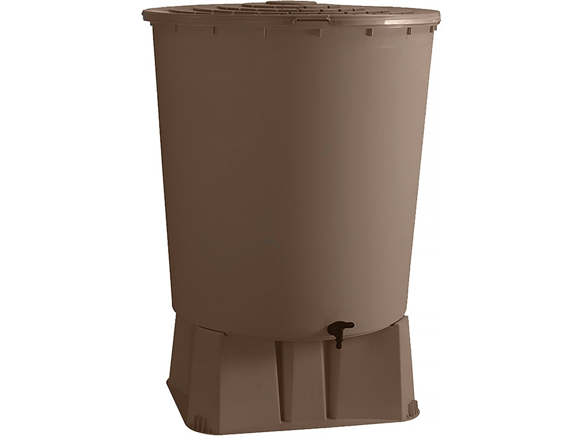 Serbatoio per il recupero dell'acqua con base "UBUD" -  350 L - Grigio talpa