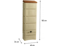 Serbatoio per il recupero dell'acqua a parete "Bekasi" - 300 L - Beige