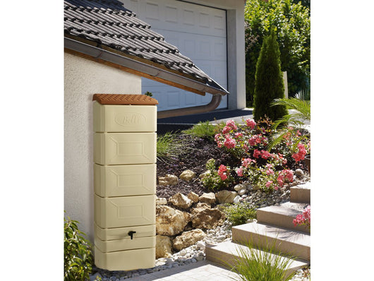 Serbatoio per il recupero dell'acqua a parete "Bekasi" - 300 L - Beige