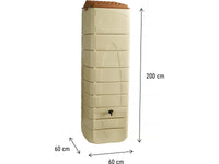 Serbatoio per il recupero dell'acqua "Pateya" - 650 litri - Beige