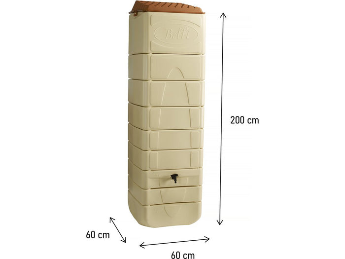 Serbatoio per il recupero dell'acqua "Pateya" - 650 litri - Beige