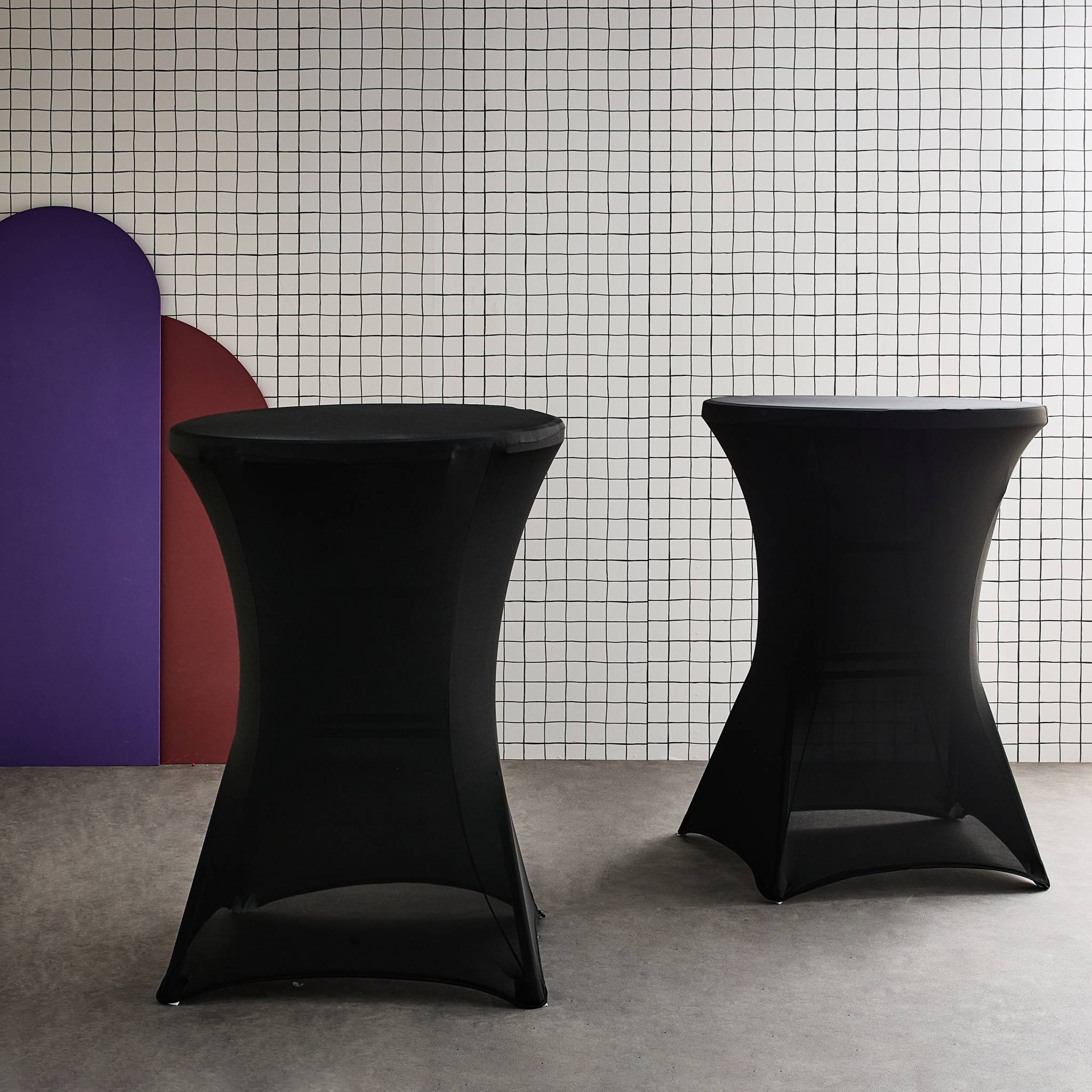 Set di 2 teli protettivi per tavoli, nero