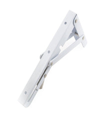Reggimensola Supporto Staffa In Metallo Pieghevole Regolabile Bianca 20x10cm         