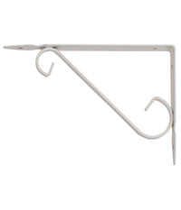 Reggimensola Supporto Staffa Reggi Mensola In Ferro Battuto 19x24cm Bianca         