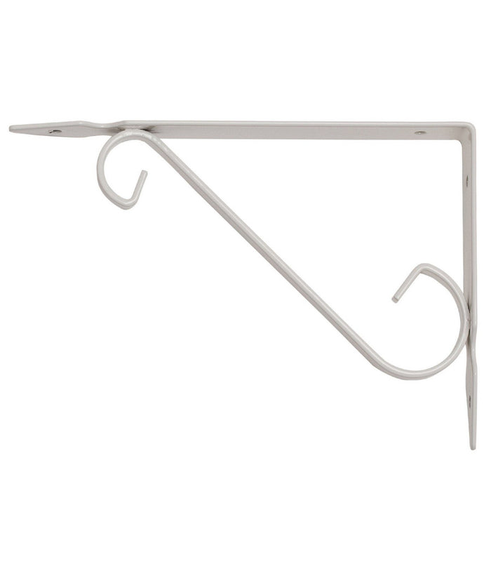 Reggimensola Supporto Staffa Reggi Mensola In Ferro Battuto 19x24cm Bianca         