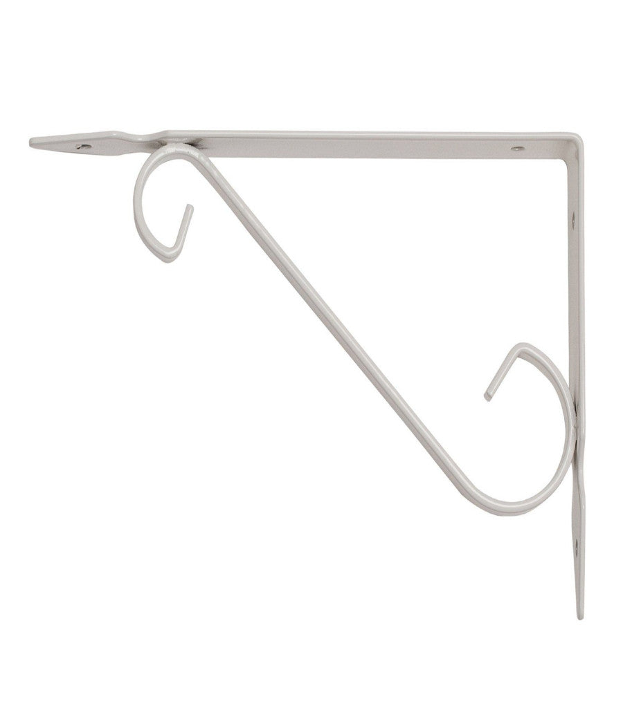 Reggimensola Supporto Staffa Reggi Mensola In Ferro Battuto 29x24cm Bianca         