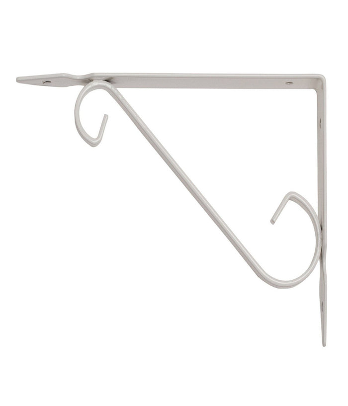 Reggimensola Supporto Staffa Reggi Mensola In Ferro Battuto 29x24cm Bianca         