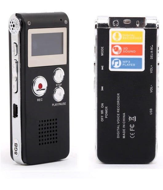 Registratore Vocale Digitale Professionale 8 Gb Schermo Lcd Funzione Mp3 Q-ly77         