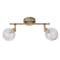 LÚZETE - REGLETA DE FOCOS 2 LUCES QUINN CUERO