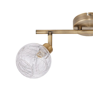 LÚZETE - REGLETA DE FOCOS 2 LUCES QUINN CUERO