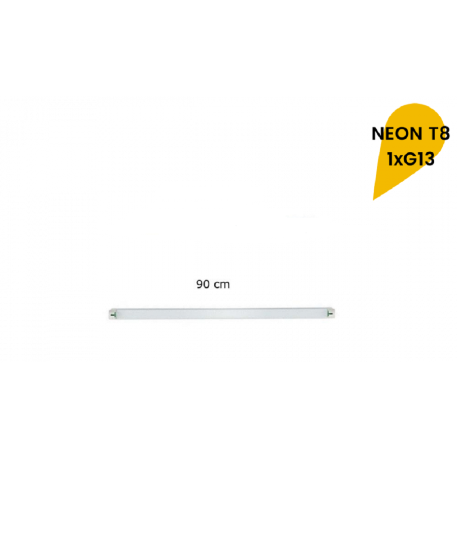Reglette Plafoniera Neon Led T8 Da Interno Tubo G13 90 Cm Parete Soffitto T8-90a         