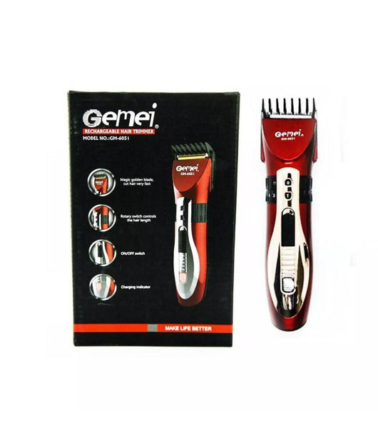 Regolabarba Taglia Capelli Trimmer Professionale A Batteria Ricaricabile Gm-6051         