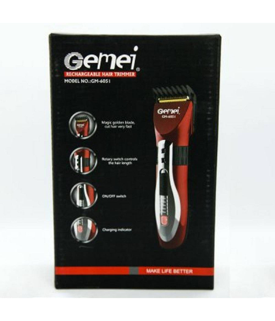 Regolabarba Taglia Capelli Trimmer Professionale A Batteria Ricaricabile Gm-6051         