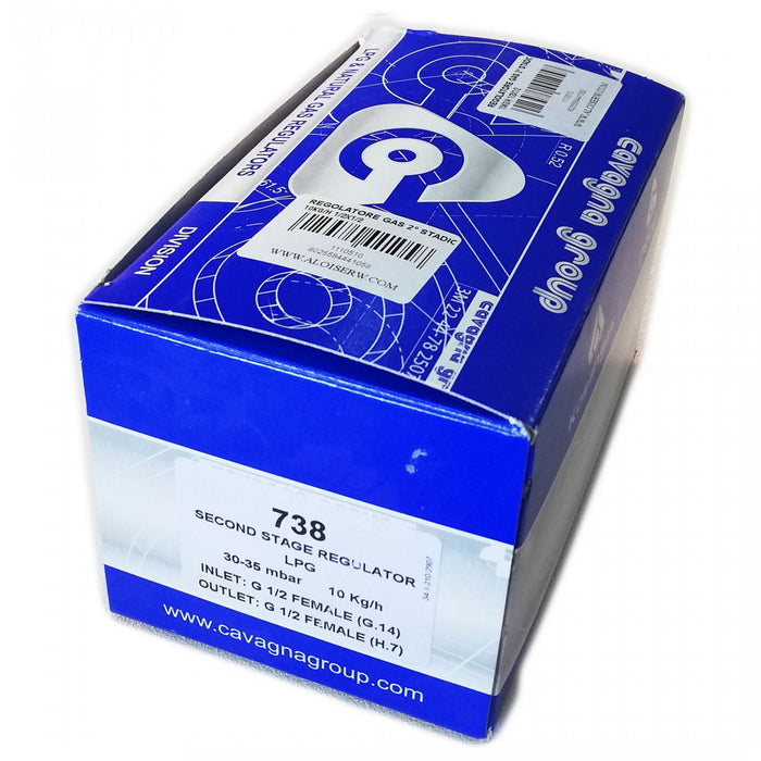 Regolatore di 2° stadio portata massima 10kg/h riduttore gas gpl bassa pressione