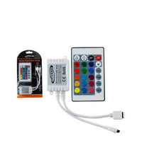 Regolatore Telecomando Ir 24 Tasti Luce Musica 12v Per Strisce Led Rgb Te-rgb         