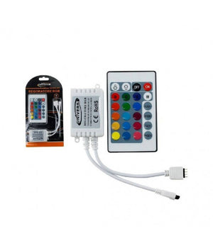 Regolatore Telecomando Ir 24 Tasti Luce Musica 12v Per Strisce Led Rgb Te-rgb         