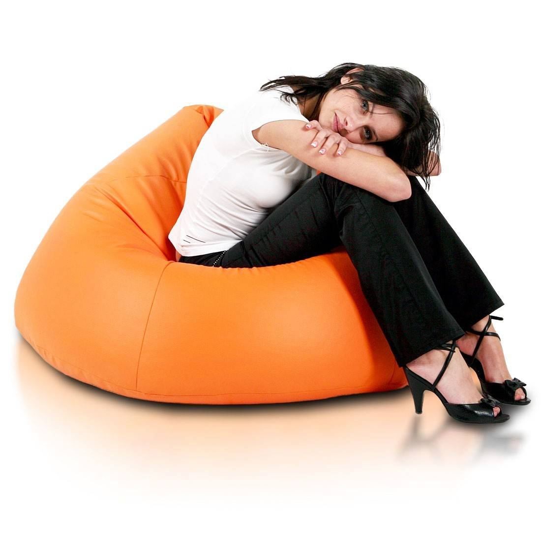 Relax Pouf a Sacco con imbottitura in tessuto Ecopelle Puff XXL