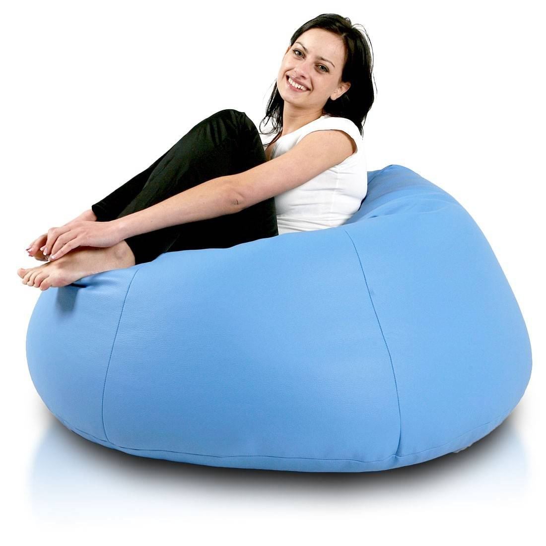 Relax Pouf a Sacco con imbottitura in tessuto Ecopelle Puff XXL