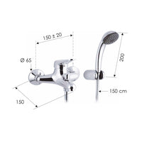 Remer serie kiss miscelatore per vasca monocomando finitura cromata lucida