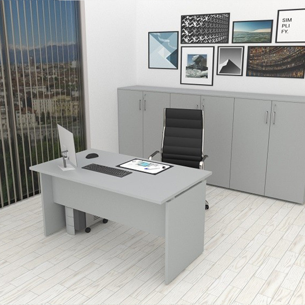 Scrivania da Ufficio BURO Grigia 160 cm