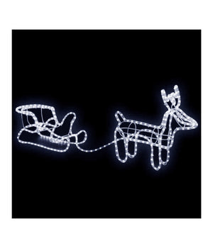 Renna Con Slitta Luce Luci A Led Ip44 Natale Natalizie Decorazioni Addobbi         