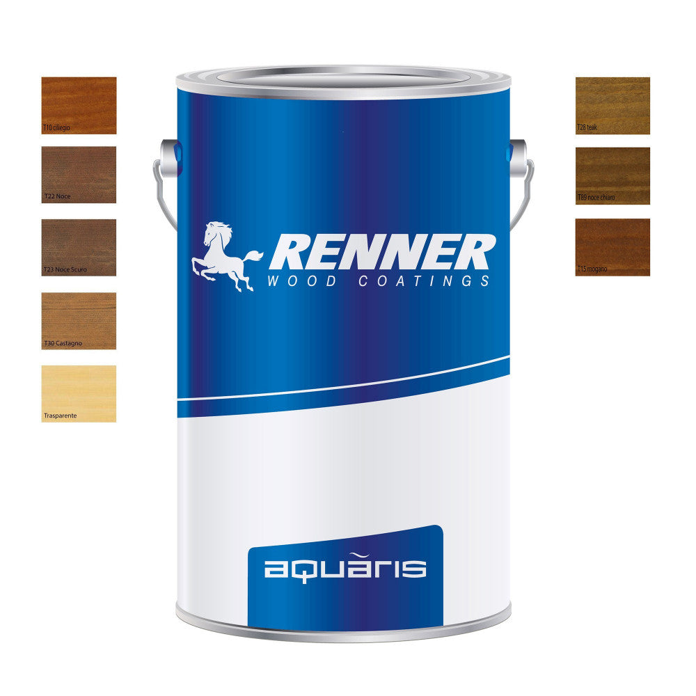 Renner aquaris ym f334 da 1kg netto impregnante professionale acqua per esterni, colori disponibili  teak