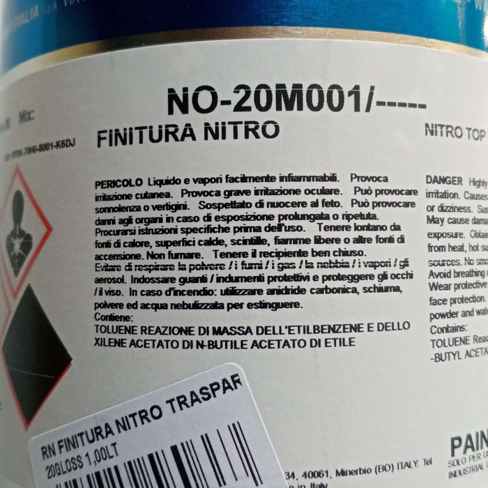 Renner no-20m001 1lt finitura nitro trasparente opaca 20 gloss