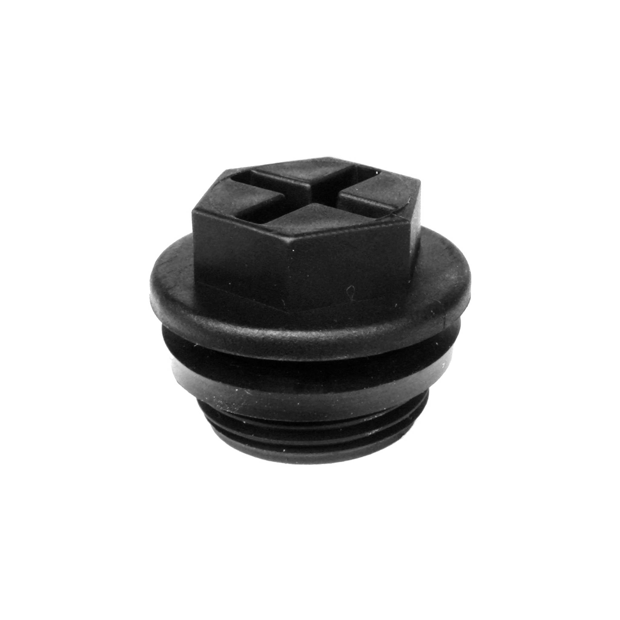 Tappo di scarico 20/27 per recuperatore d'acqua, nero