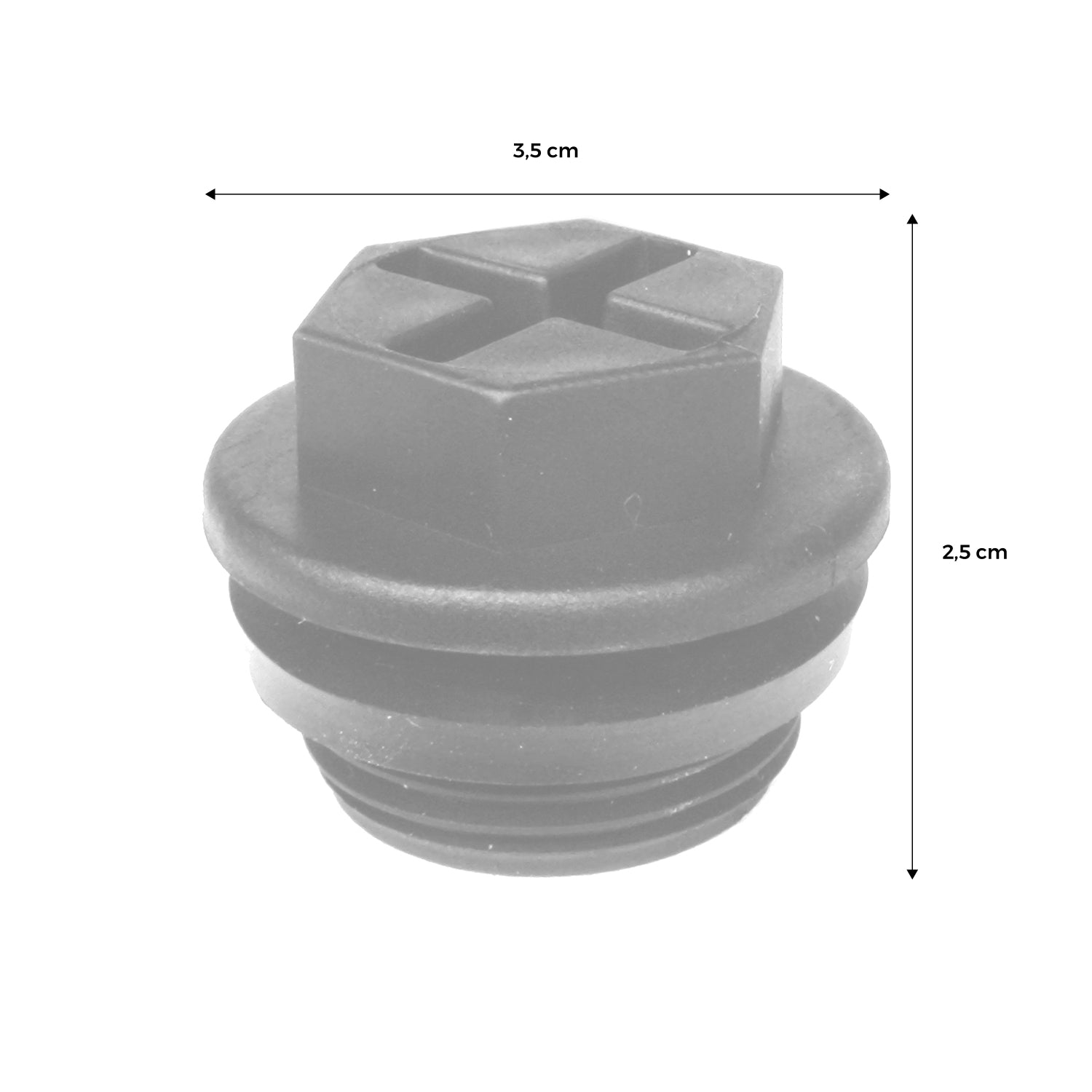 Tappo di scarico 20/27 per recuperatore d'acqua, nero
