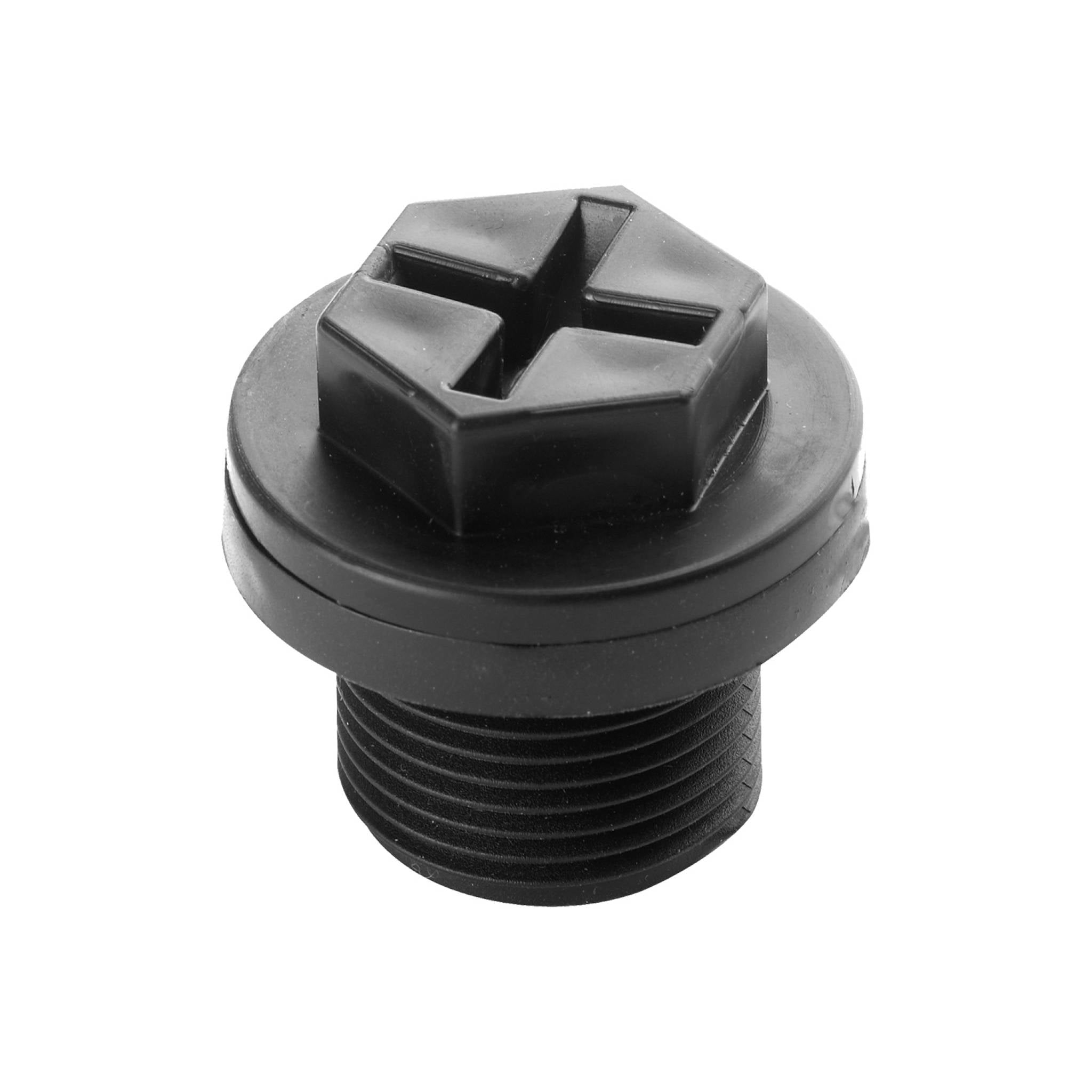 Tappo di scarico 26/34 per raccoglitore d'acqua, nero